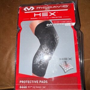 McDavid HEX Black Protective Leg Sleeve - Pair